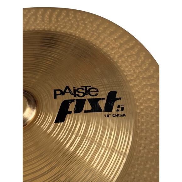 Paiste PST5 18” China Crash Cymbal 2002 CuSn8 Bronze Musical Cymbal - Picture 3 of 5
